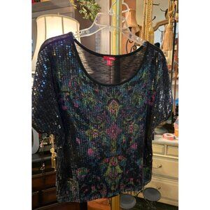 WT # 1021 Womens Small Bonjo Sequin Top